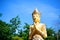 Angle statue in Public Buddhist temple are showing respect