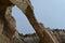 Angled bridge of La Ventana Arch, El Malpais, New Mexico