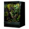 Angled Shot: Illuminated Reptile Terrarium with Vegetation