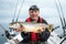 Angler with arctic char