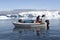 Angler between Icebergs, Greenland