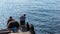 Angler on the pier in a wheelchair