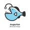 Anglerfish Monocolor Illustration