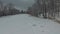 Anglers on the ice catch fish, aerial view