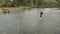 Anglers in the Turia river in Bugarra