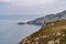 Anglesey coast with North Stack Lighthouse in the background, Gwynedd, Wales, UK