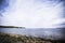 Anglesey landscape, wide beach on british coast