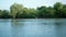 Angling, two men fishing on the river, standing in the water, a small current