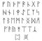 Anglo-Saxon futhark runic font. 33 runes