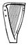 Anglo Saxon Harp, vintage illustration