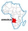 Angola Africa Map