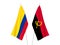 Angola and Colombia flags