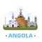 Angola country design template Flat cartoon style