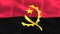 Angola flag - realistic waving fabric flag