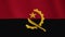 Angola flag waving animation. Full Screen. Symbol of the country.