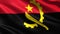Angola flag, with waving fabric texture