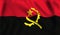 Angola flag waving in the wind symbol