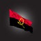 Angola flag in the wind. Vector illustration