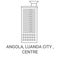 Angola, Luanda City , Centre travel landmark vector illustration