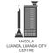 Angola, Luanda, Luanda City Centre travel landmark vector illustration