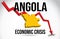 Angola Map Financial Crisis Economic Collapse Market Crash Global Meltdown Vector