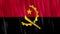 Angola National Flag. Seamless loop animation closeup waving.