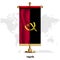 Angola National realistic flag with Stand