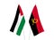 Angola and Palestine flags