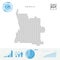 Angola People Icon Map. Stylized Vector Silhouette of Angola. Population Growth and Aging Infographics