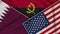 Angola United States of America Qatar Flags Together Fabric Texture Illustration