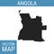 Angola vector map with title