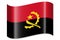 Angola - waving country flag, shadow, white background