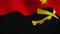 Angola waving flag closeup means freedom or government - looping video animation