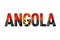 Angolan flag text font