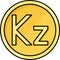 Angolan kwanza coin icon, currency of Angola