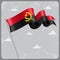 Angolan wavy flag. Vector illustration.