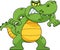 Angry Alligator Or Crocodile Cartoon Character