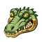 Angry alligator head mascot design