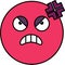 Angry, annoyed emoji illustration