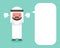 Angry Arab businessman and blank speech bubble