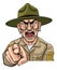 Angry Army Bootcamp Drill Sergeant Cartoon