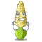 Angry baby corn cartoon in the fridge