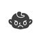 Angry baby face vector icon