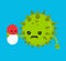 Angry bad bacteria microorganism virus