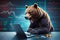 Angry Bear Bearish Strategy, Stock Market and Crypto, AI Generated