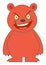 Angry Bear Cartoon Character Illustration