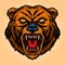 Angry Bear Cartoon Mascot Aggressive