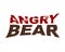 Angry Bear emblem. Bite letters. fur typography