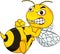 Angry bee cartoon