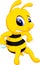 Angry bee cartoon